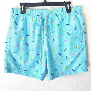Boardies Sayulita Surf Print‎ Swim Shorts in Blue